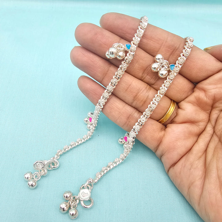 7.5" Kids Silver anklets