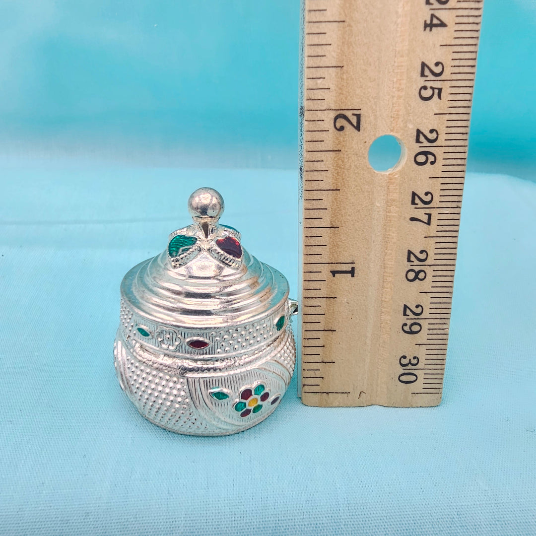 Silver Kumkum box