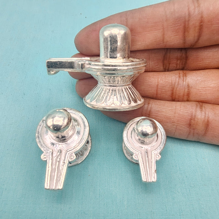 Silver Shiva lingam