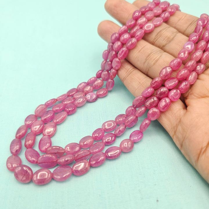3L AAA+ Ruby Oval Beads