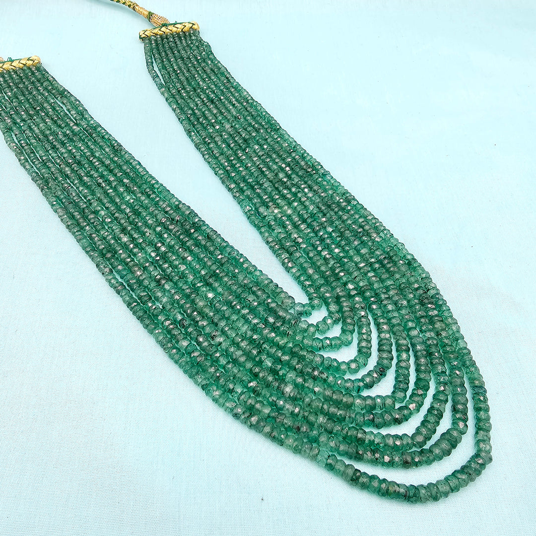10L Emerald Faceted Beads