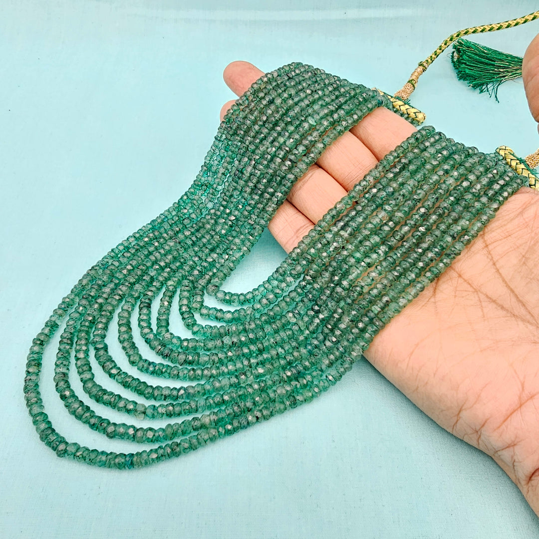10L Emerald Faceted Beads