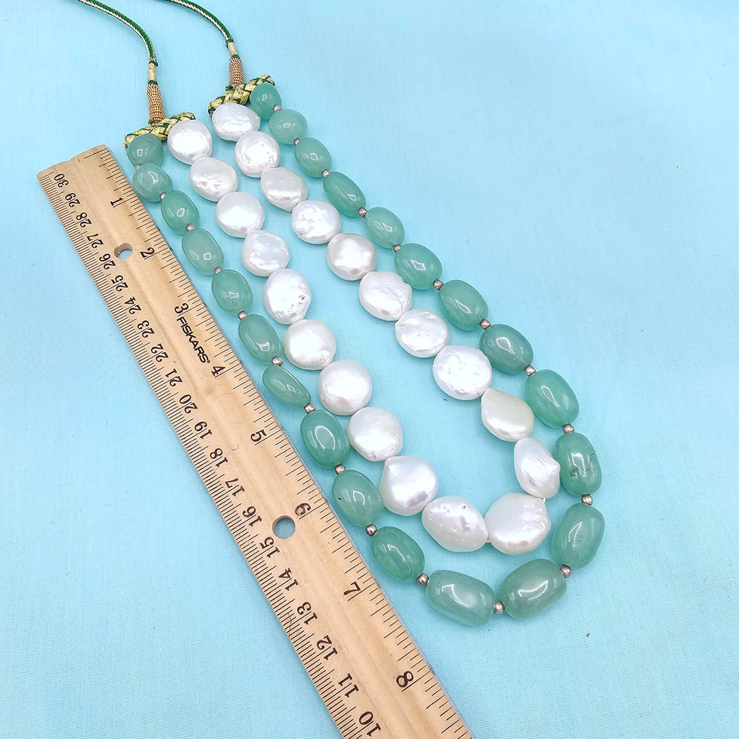 Emeralds+ Baroque Pearls