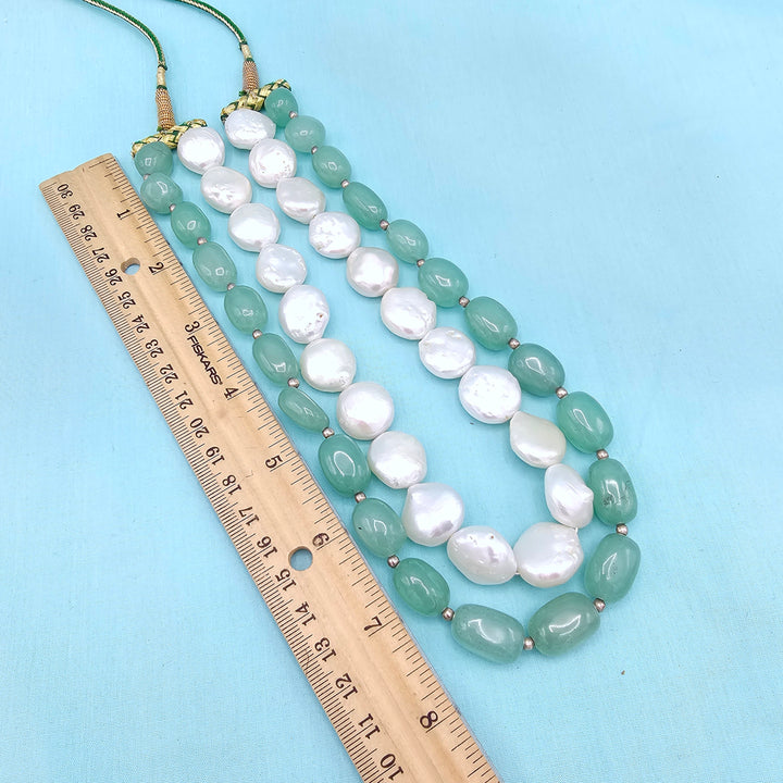 Emeralds+ Baroque Pearls