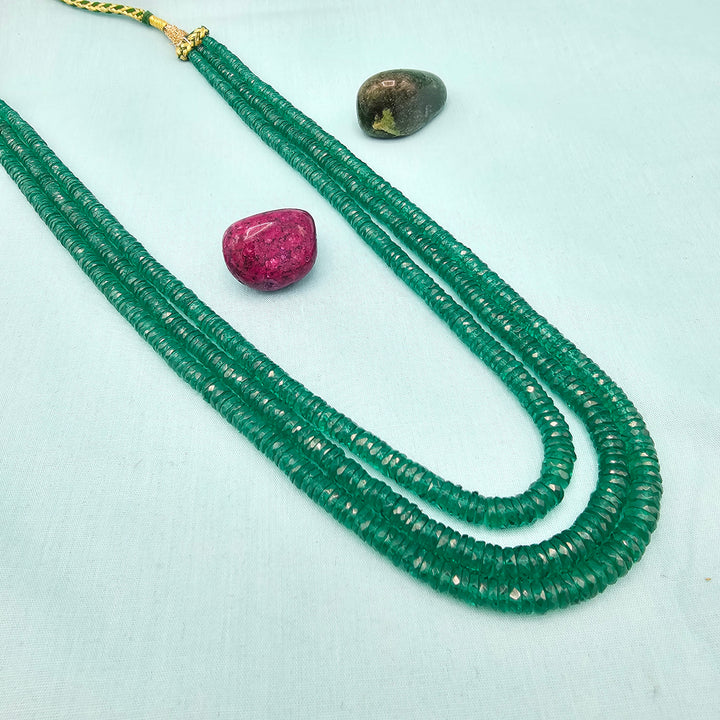 3L Emerald Faceted Beads