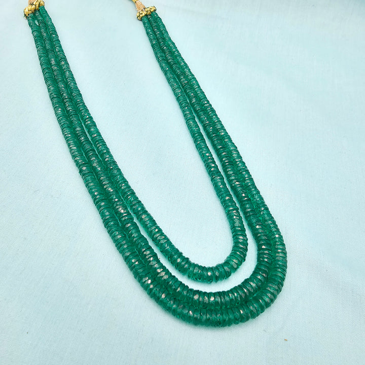3L Emerald Faceted Beads