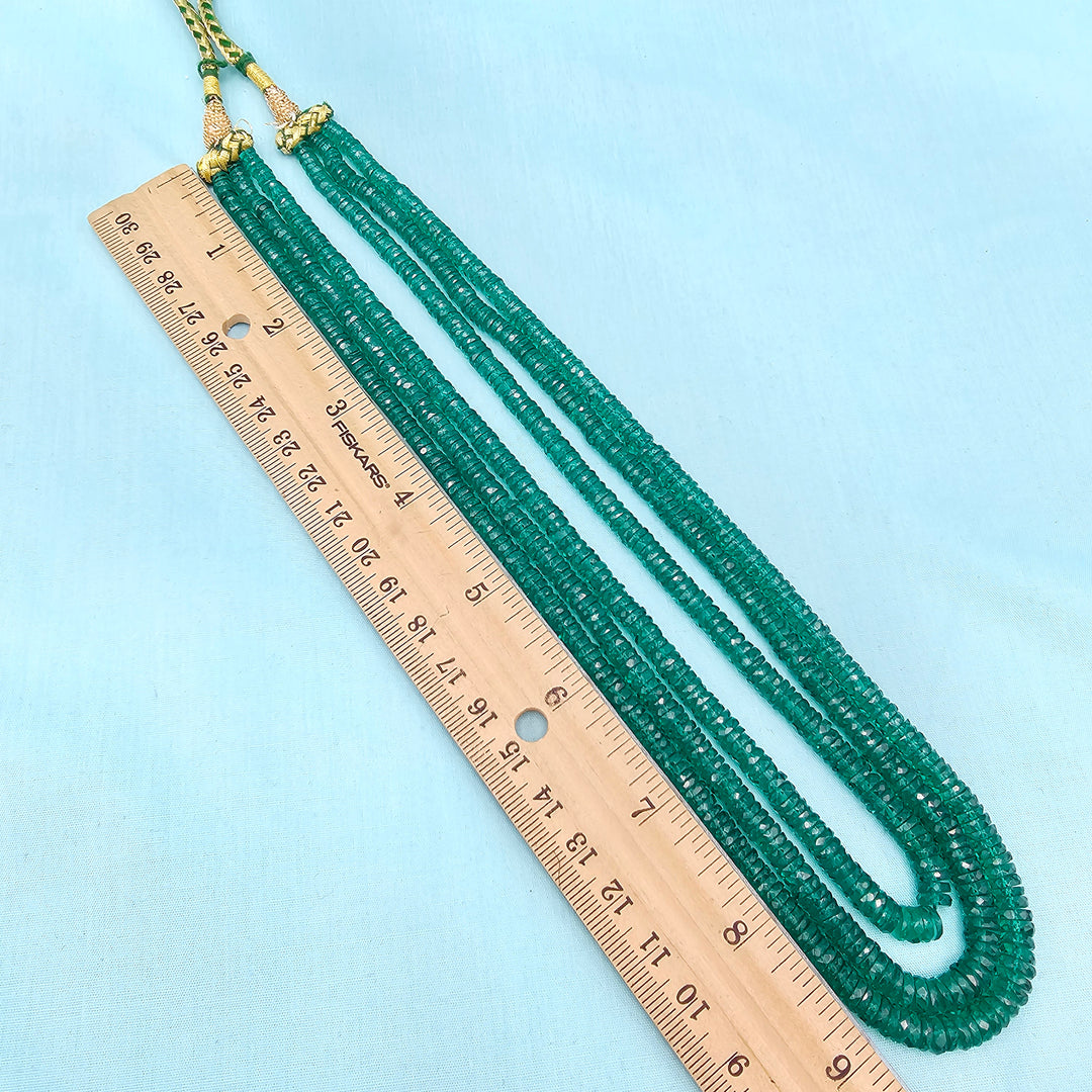 3L Emerald Faceted Beads