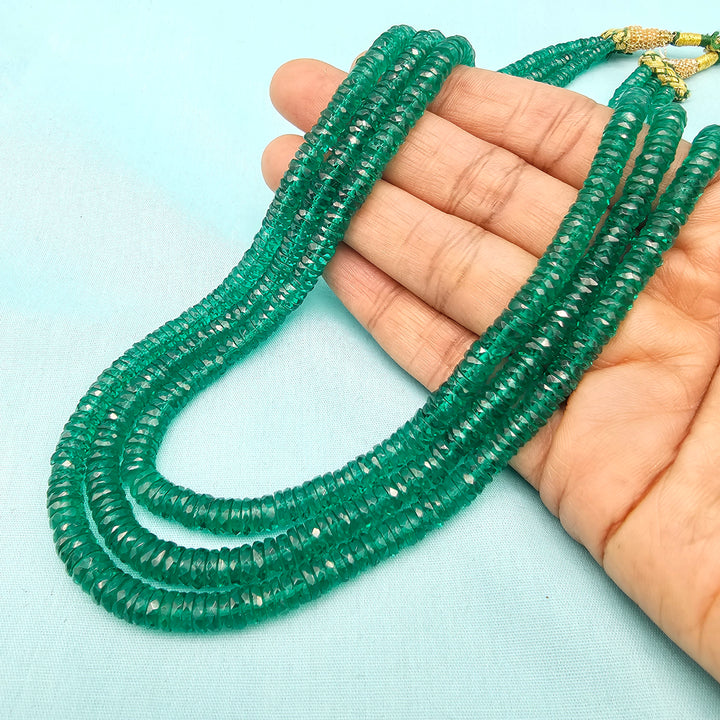 3L Emerald Faceted Beads