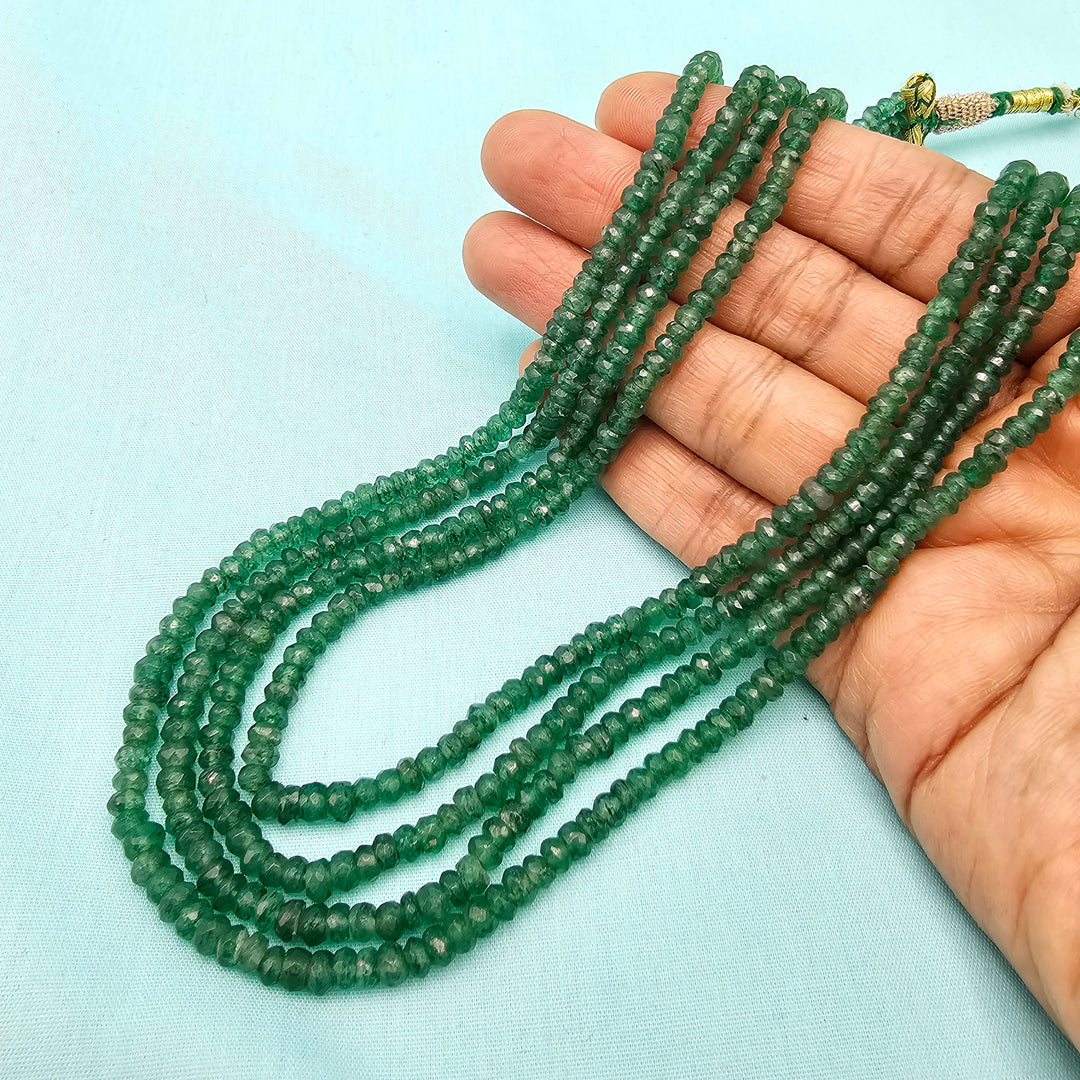 4L Emerald faceted Beads