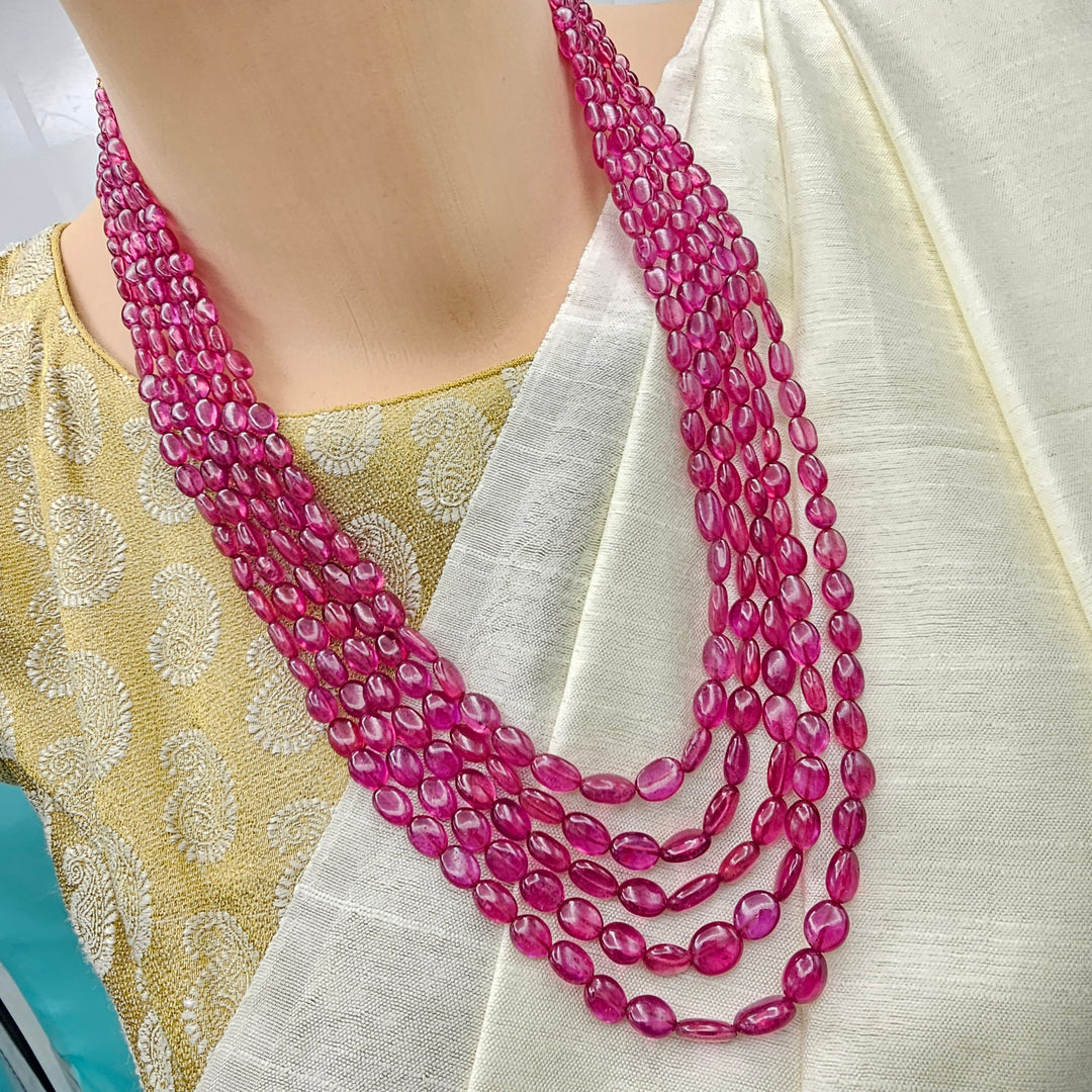 5L AAA+ Ruby Beads Chain