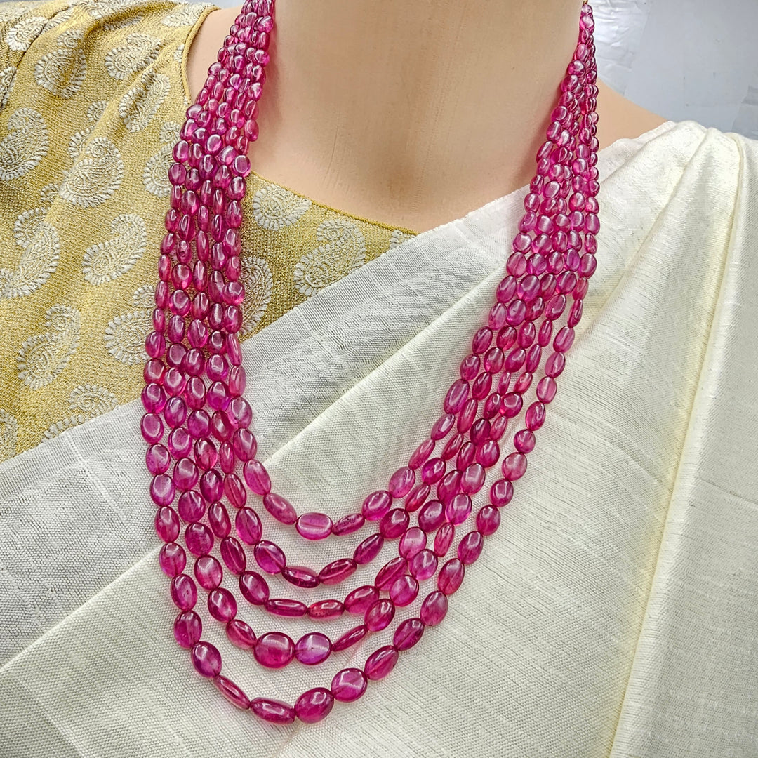 5L AAA+ Ruby Beads Chain