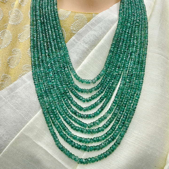 10L Emerald Faceted Beads