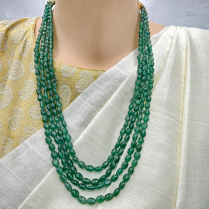 4L Green emerald beads