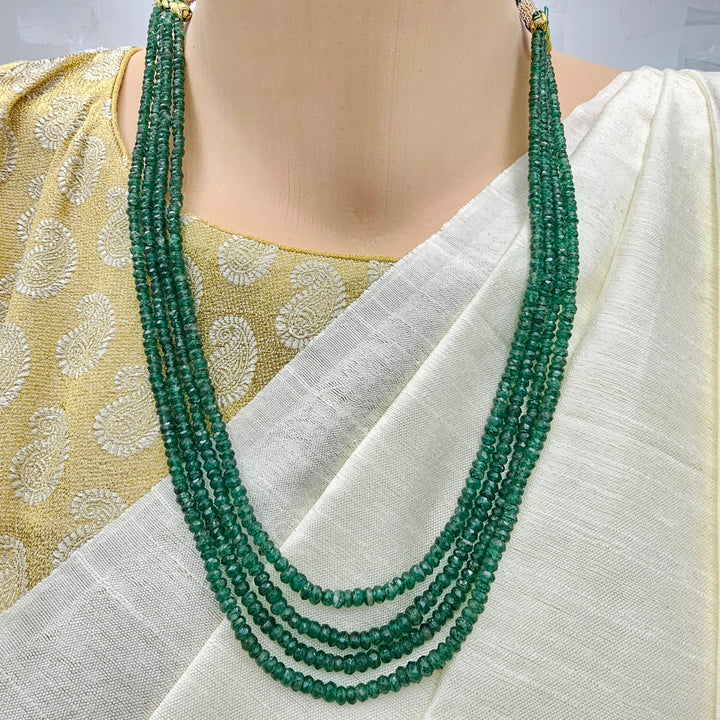 4L Emerald faceted Beads