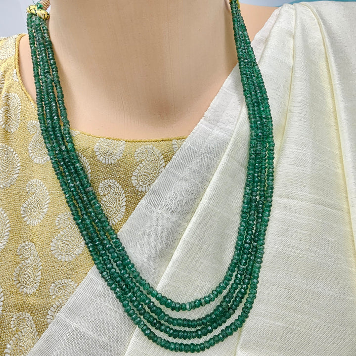 4L Emerald faceted Beads