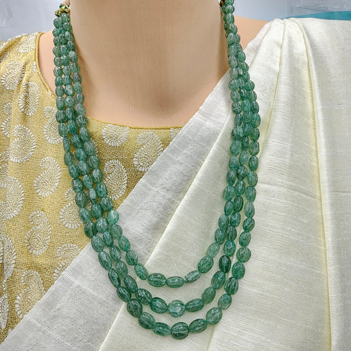 3L Emerald faceted Beads