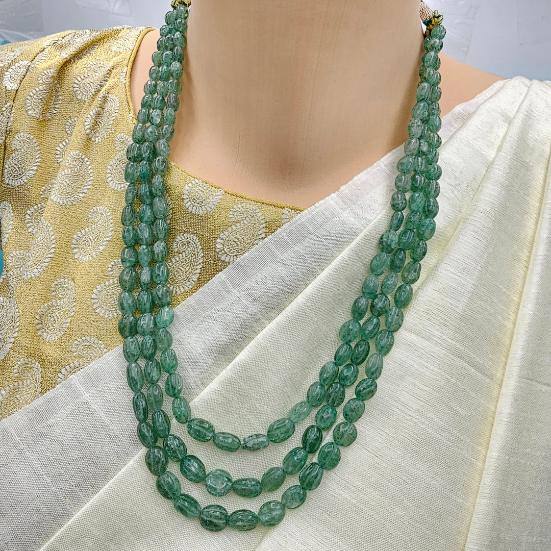 3L Emerald faceted Beads