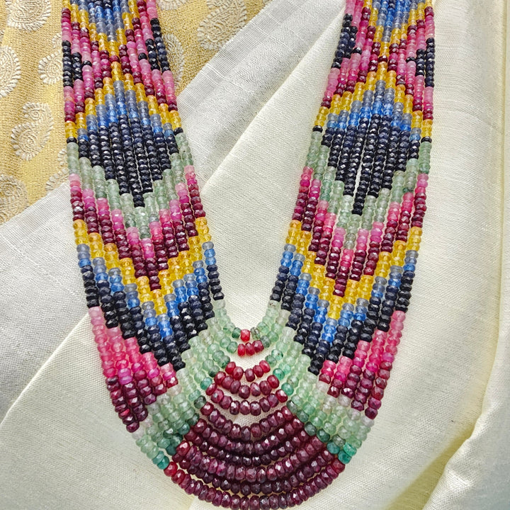 AAA+Rainbow Faceted Necklace