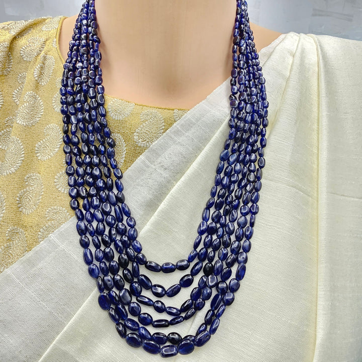 6 layers Oval Sapphire Beads
