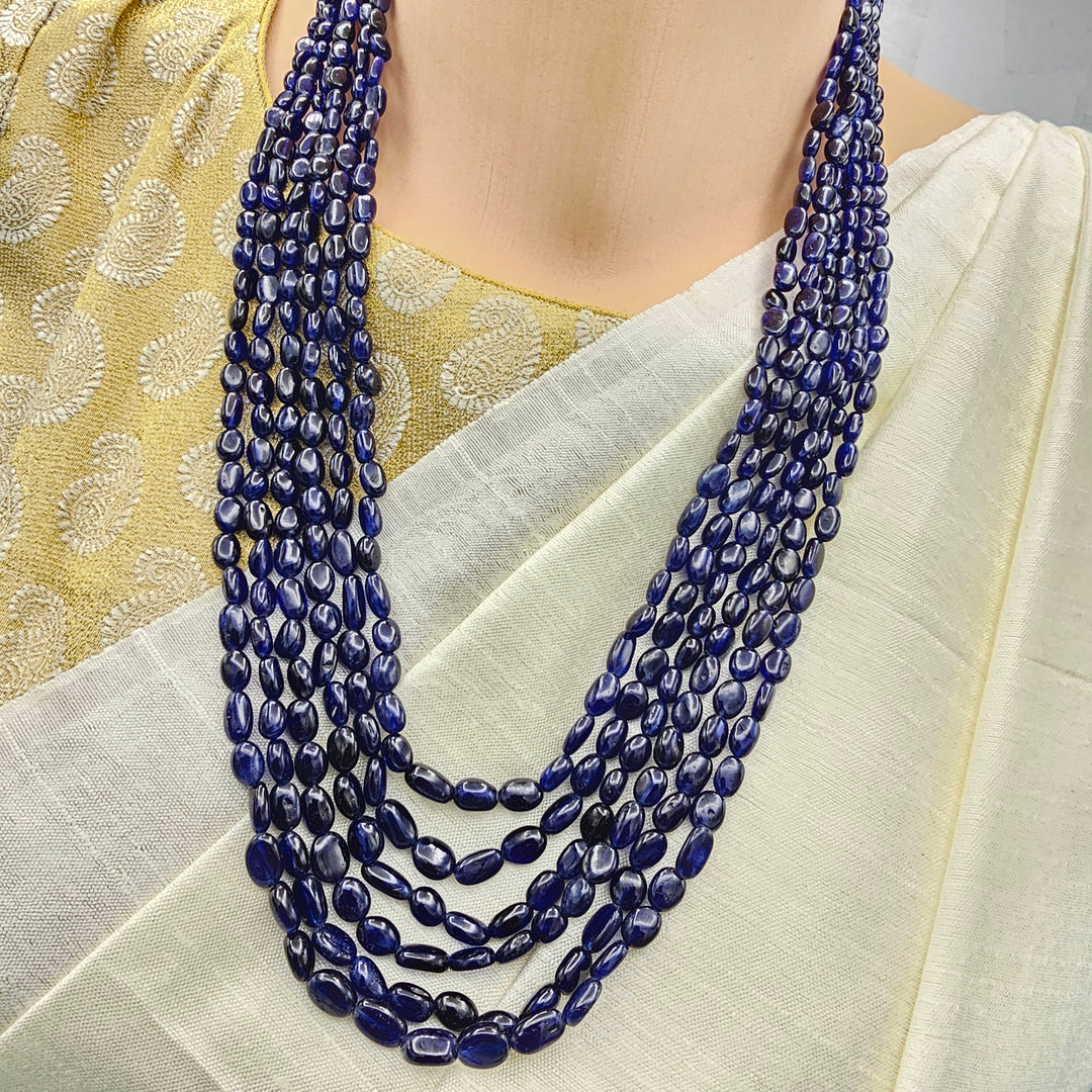 6 layers Oval Sapphire Beads