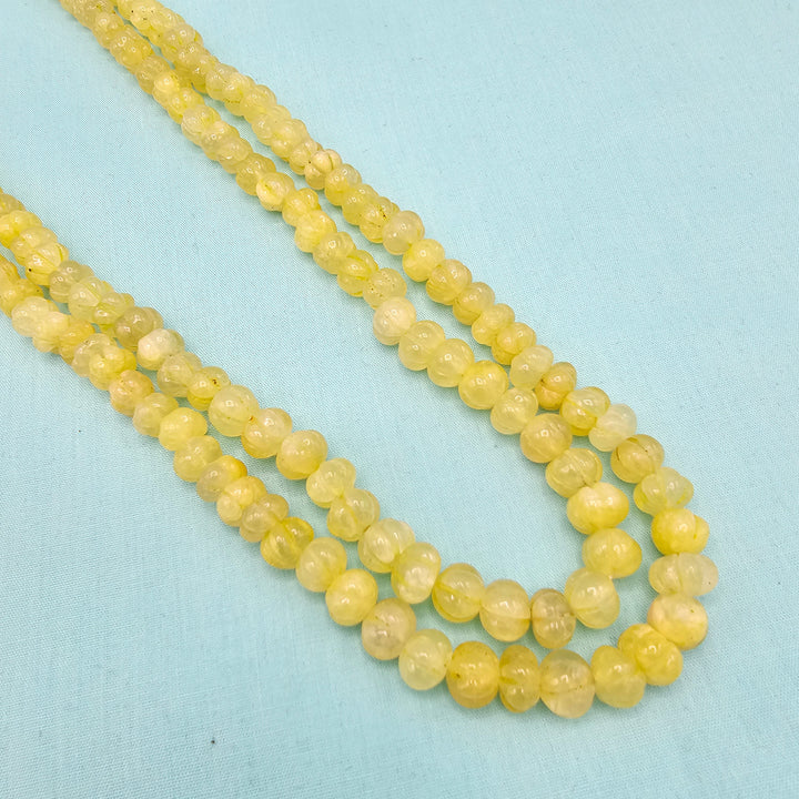 Yellow Pumpkin Beads Necklace
