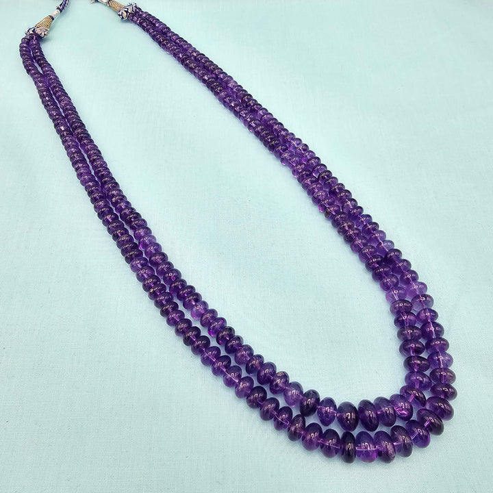 2 layers Natural Amethyst Beads