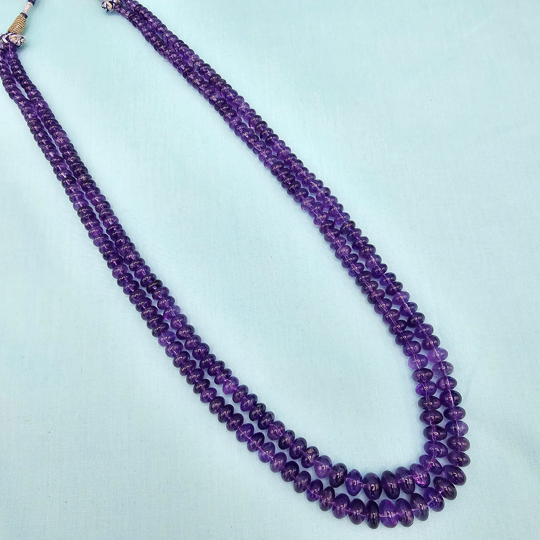 2 layers Natural Amethyst Beads