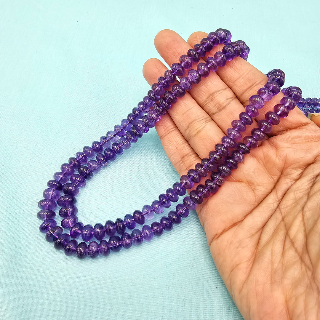 2 layers Natural Amethyst Beads