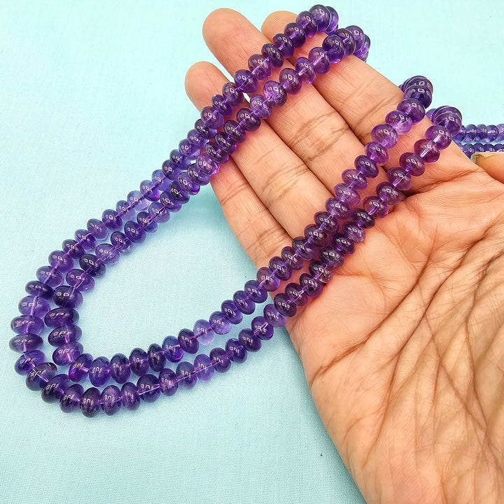 2 layers Natural Amethyst Beads