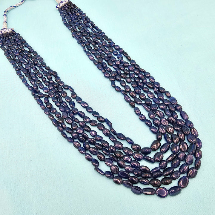 6 layers Oval Sapphire Beads