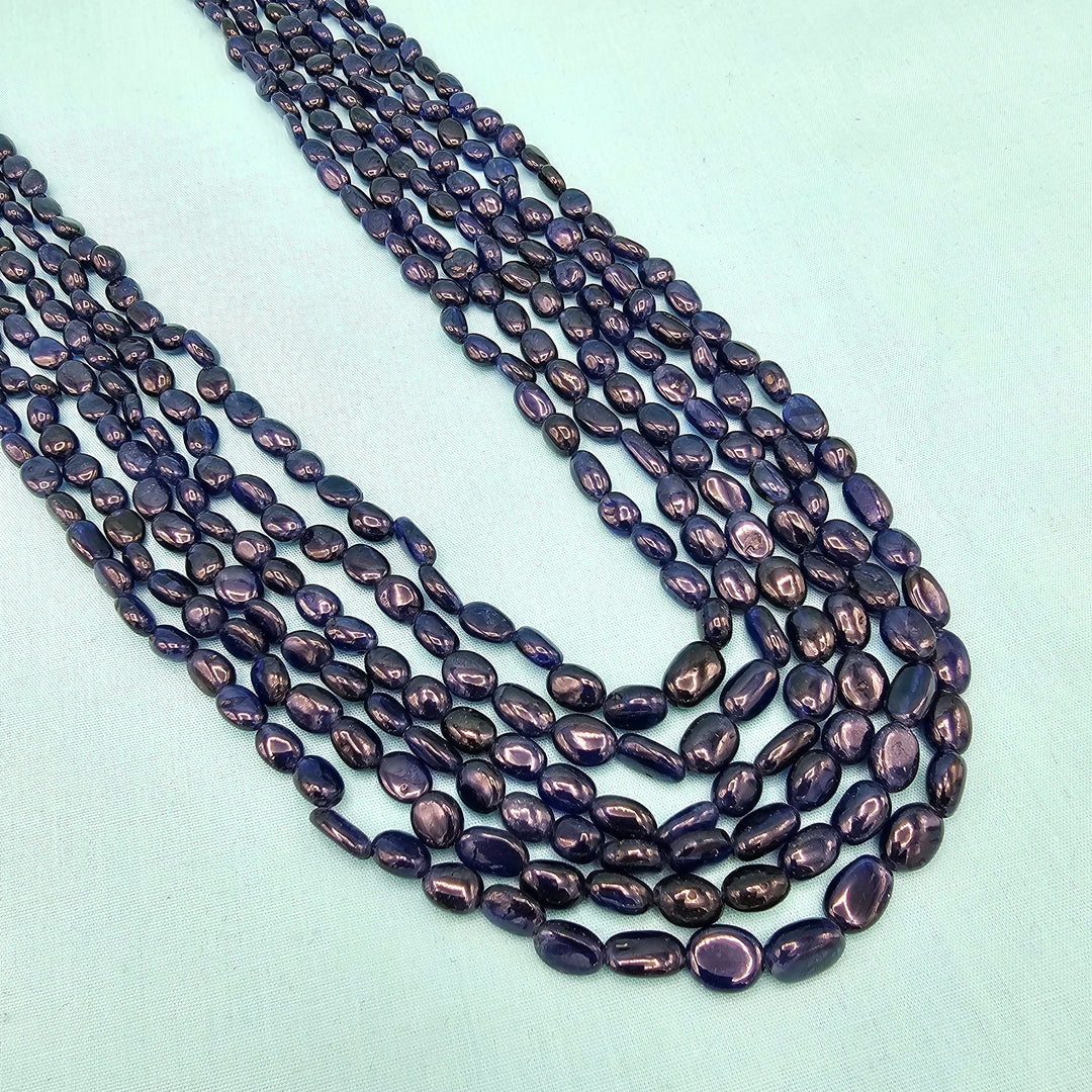 6 layers Oval Sapphire Beads