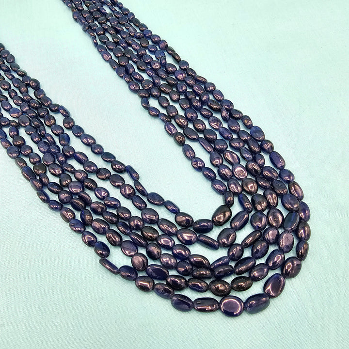 6 layers Oval Sapphire Beads