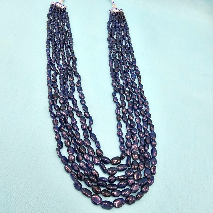 6 layers Oval Sapphire Beads