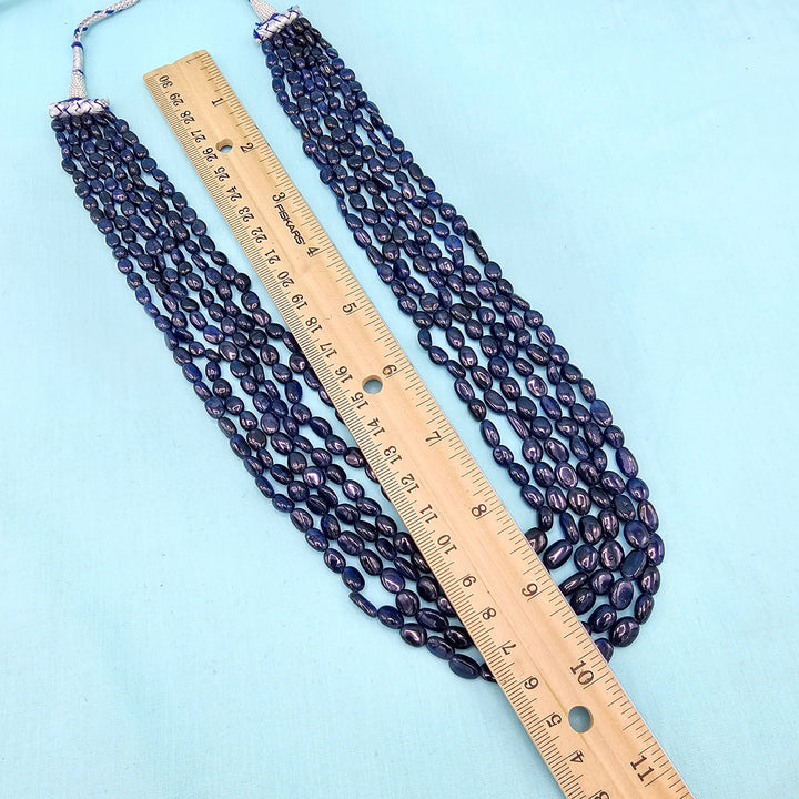 6 layers Oval Sapphire Beads