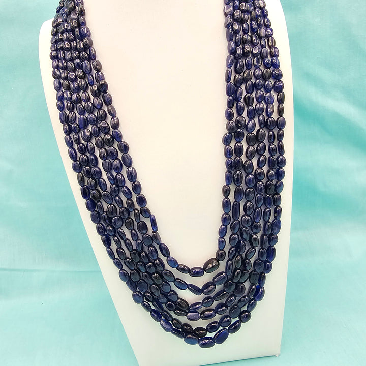 6 layers Oval Sapphire Beads