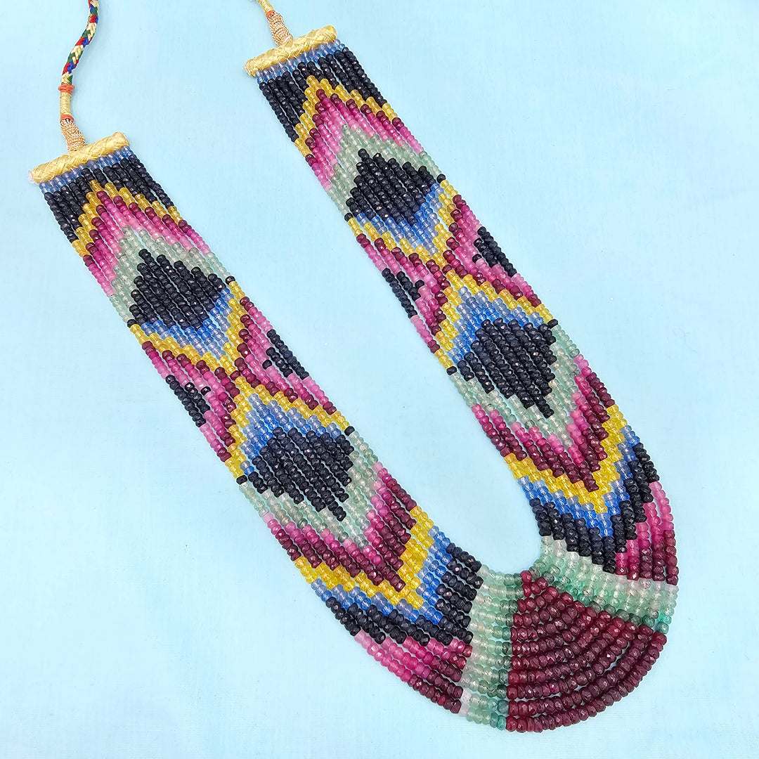 AAA+Rainbow Faceted Necklace