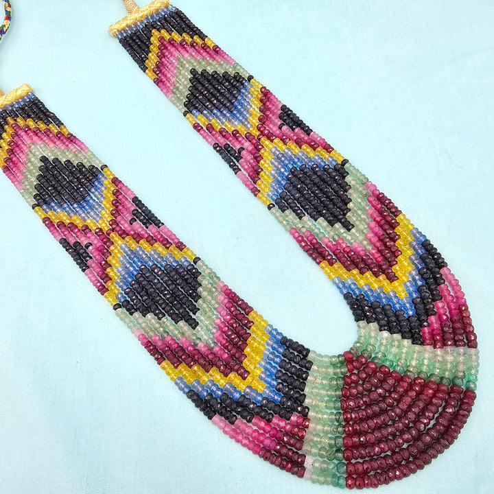 AAA+Rainbow Faceted Necklace