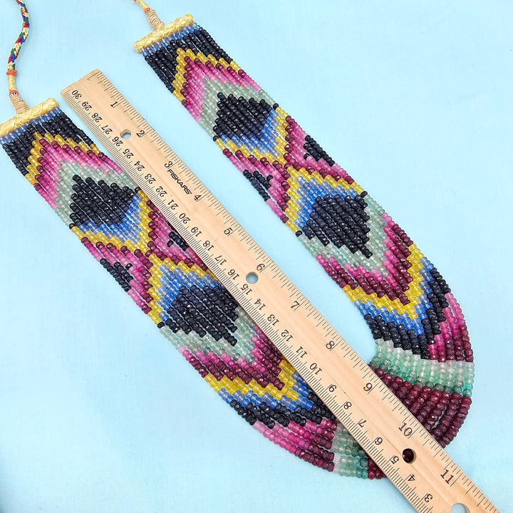 AAA+Rainbow Faceted Necklace