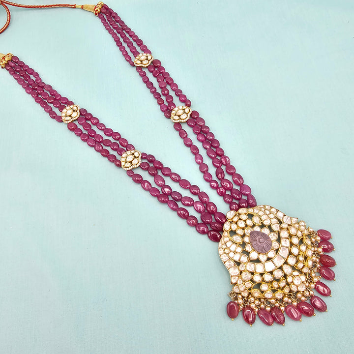 Ruby Moissanite Necklace