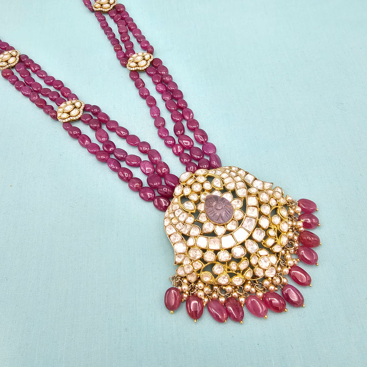 Ruby Moissanite Necklace