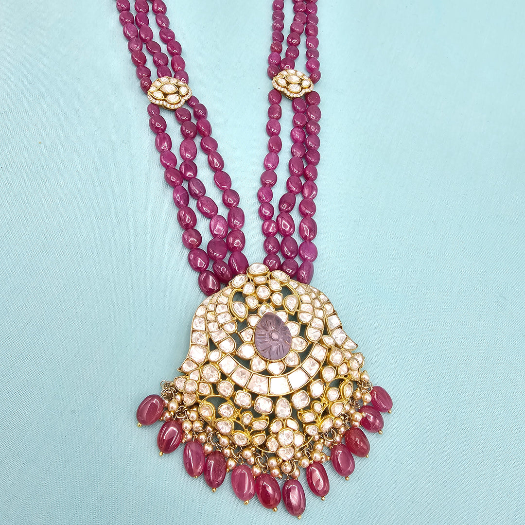 Ruby Moissanite Necklace