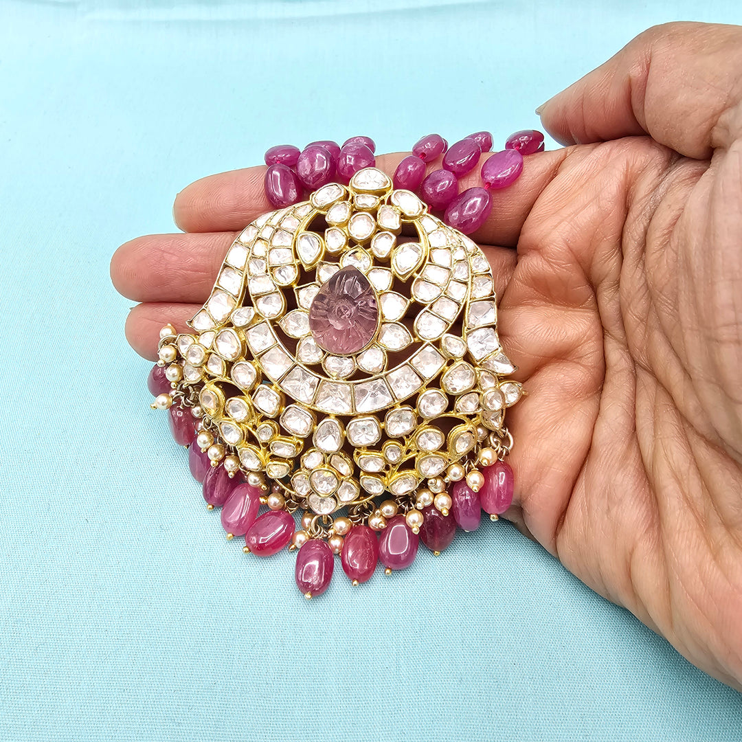 Ruby Moissanite Necklace