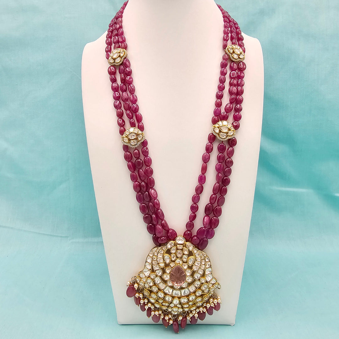 Ruby Moissanite Necklace