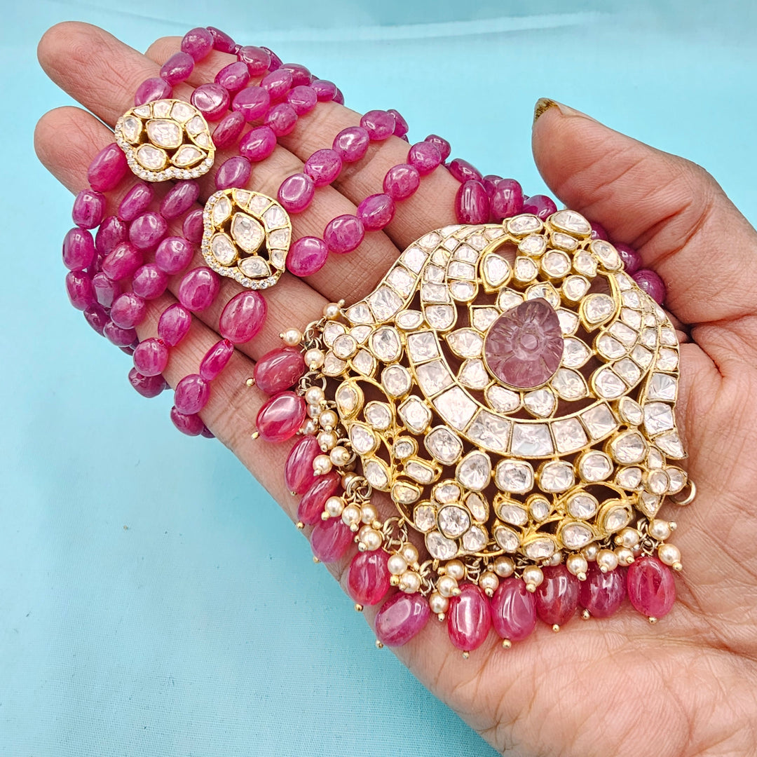 Ruby Moissanite Necklace