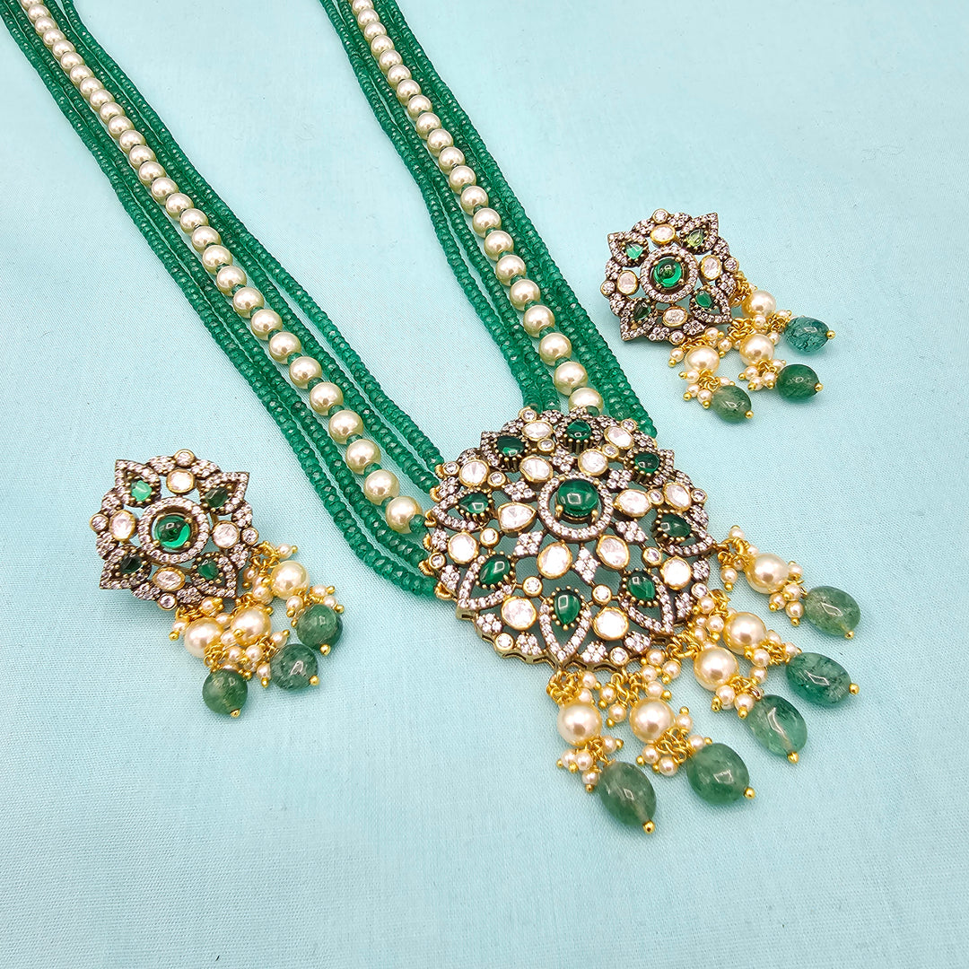 Victorian Green Beads Set