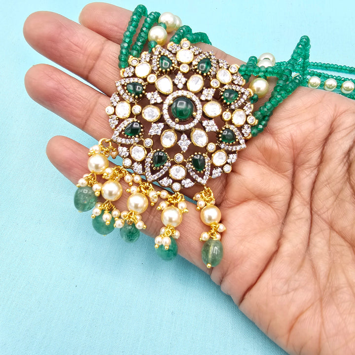 Victorian Green Beads Set