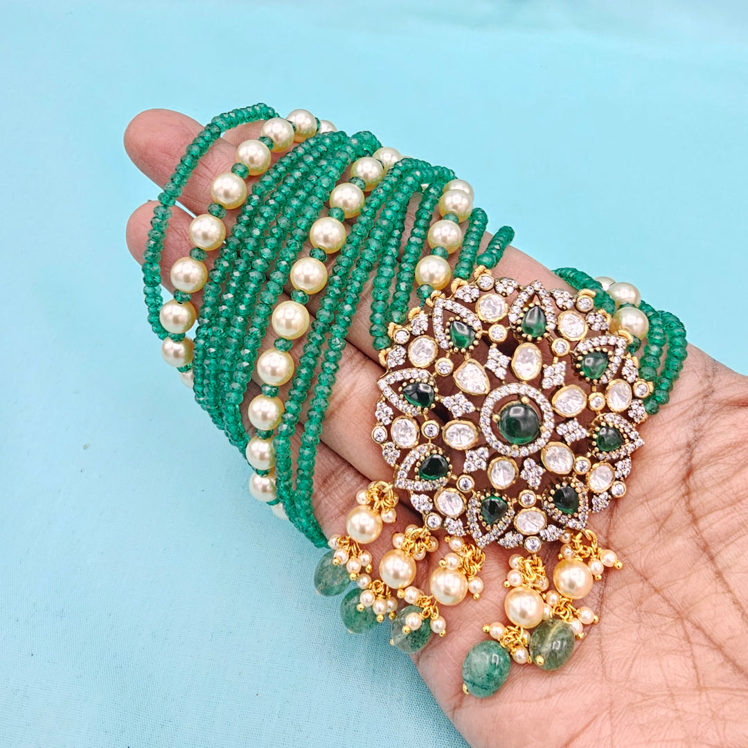 Victorian Green Beads Set