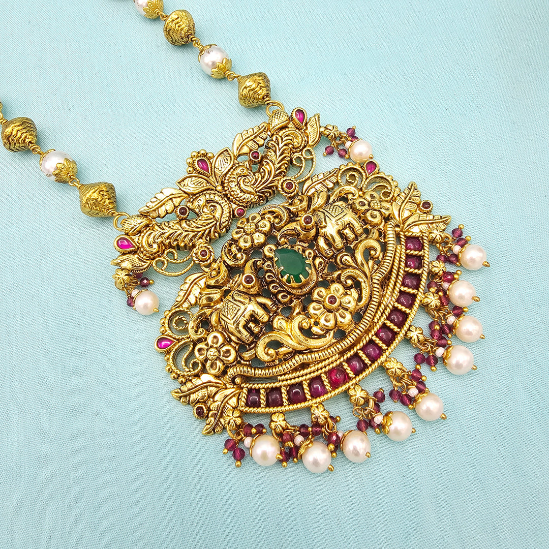 Silver Nakshi necklace