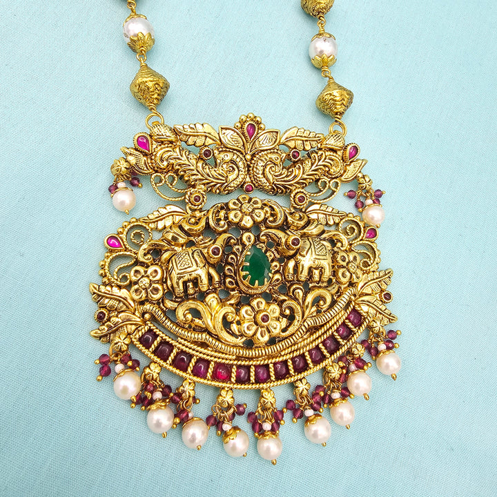 Silver Nakshi necklace