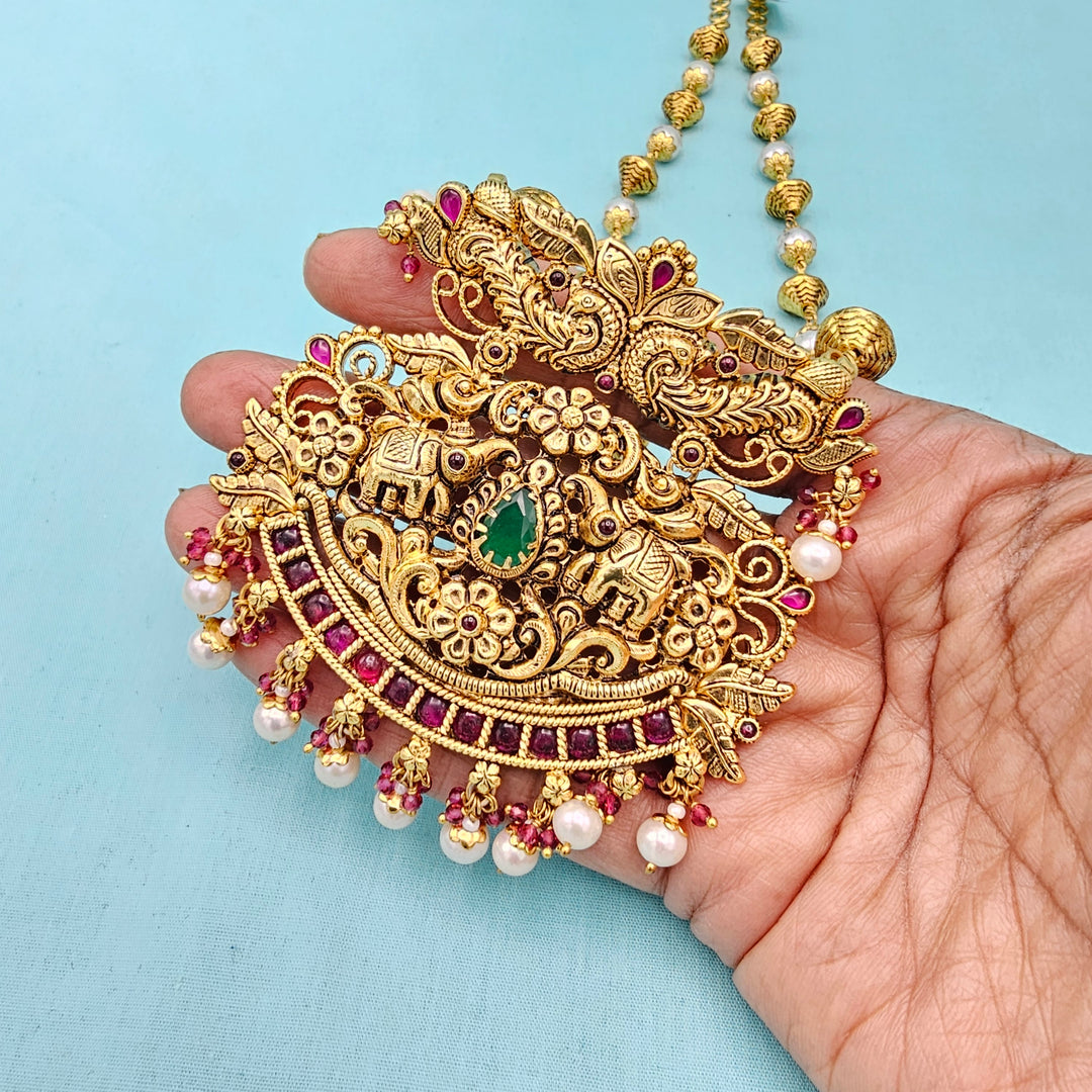 Silver Nakshi necklace